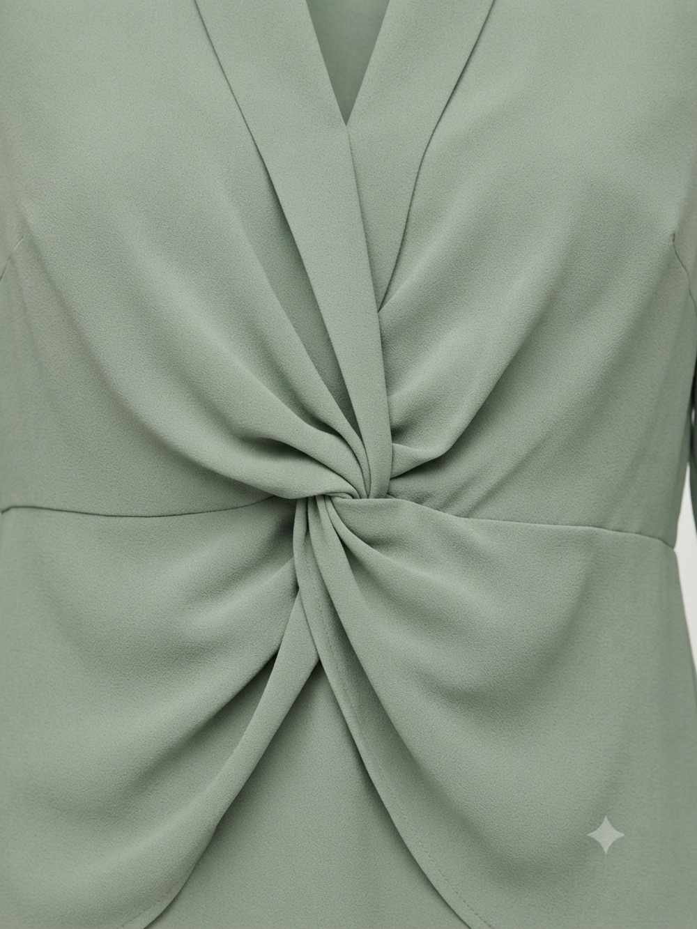 INC International Concepts Women's Long Sleeve V-Neck Twist-Front Blouse Size L - Picture 4 of 15